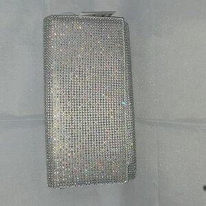 Aldo Viverra Light Silver Clutch